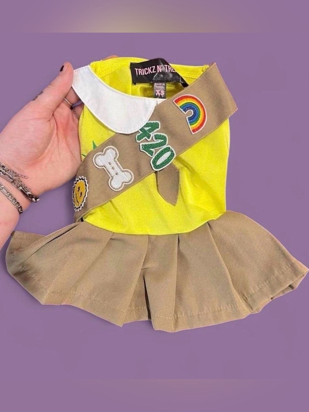 Dolls Kill x Tricks n Treatz Lets Get Barked Dog Scout Costume